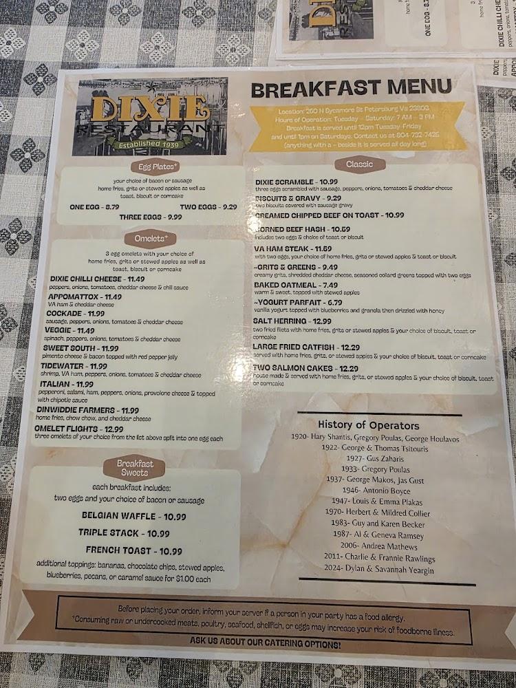 Dixie Restaurant Petersburg
