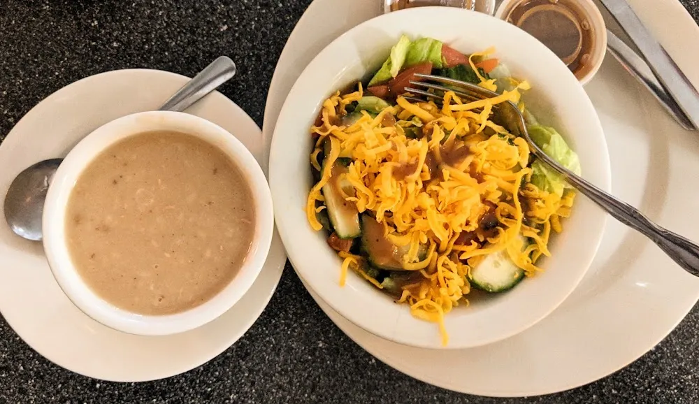 Navy Bean Soup and Small Garden Salad